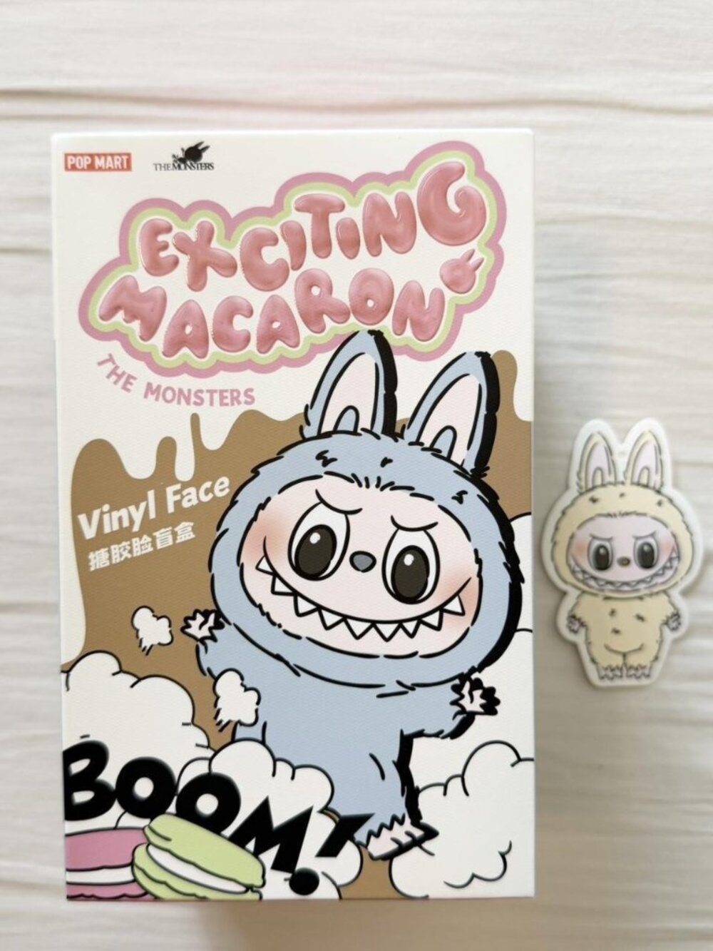 Authentic Soymilk Pop Mart Labubu The Monsters Exciting Macaron Vinyl Face Blind